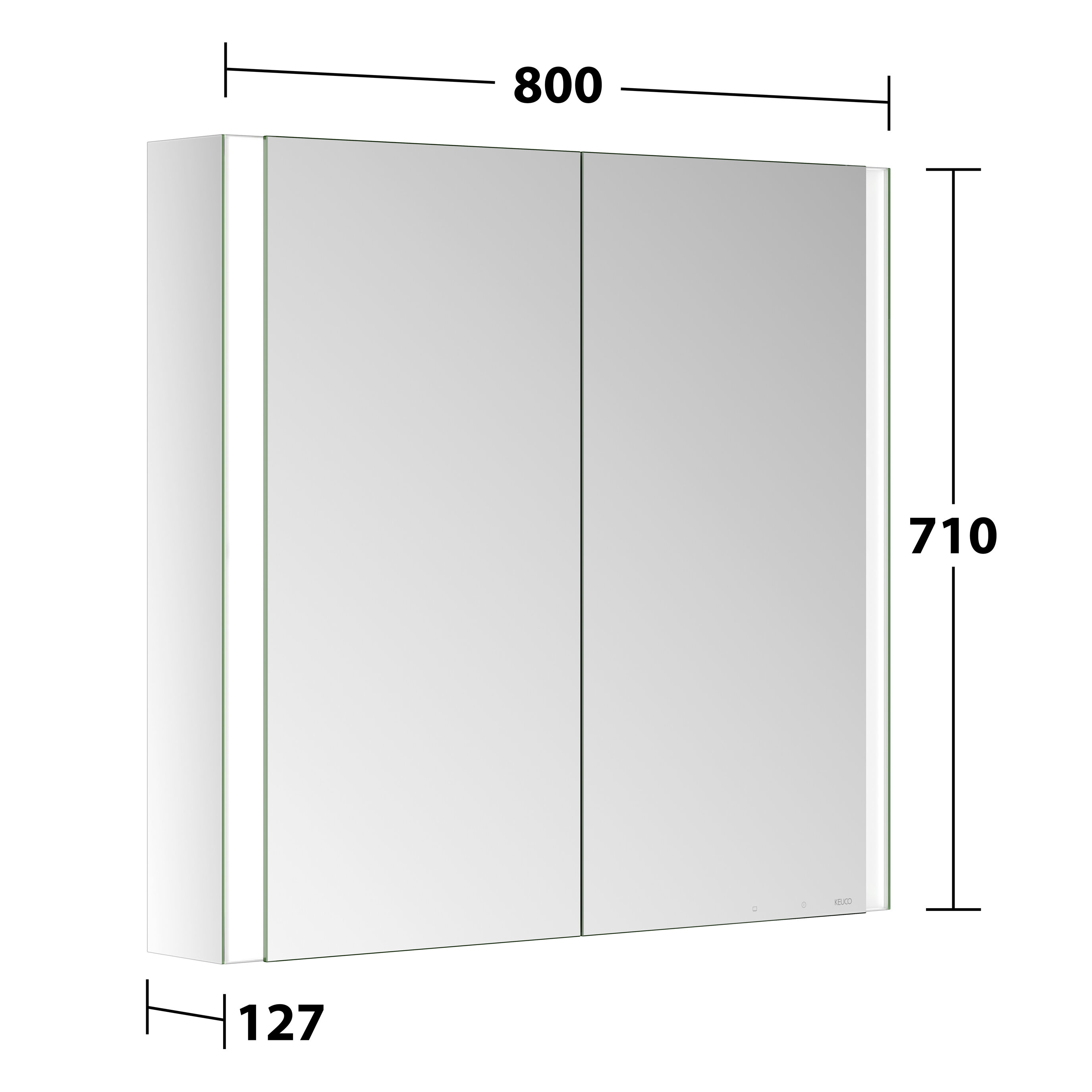 Royal ALVEUM LED mirror cabinet 80cm