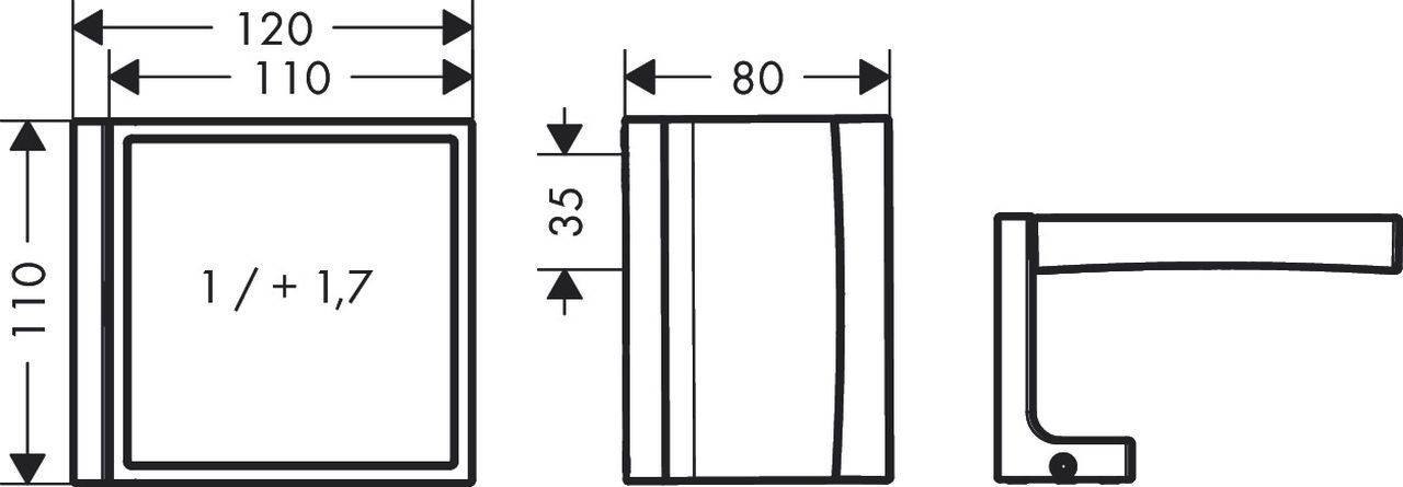 Universal Rectangular Rasierspiegel