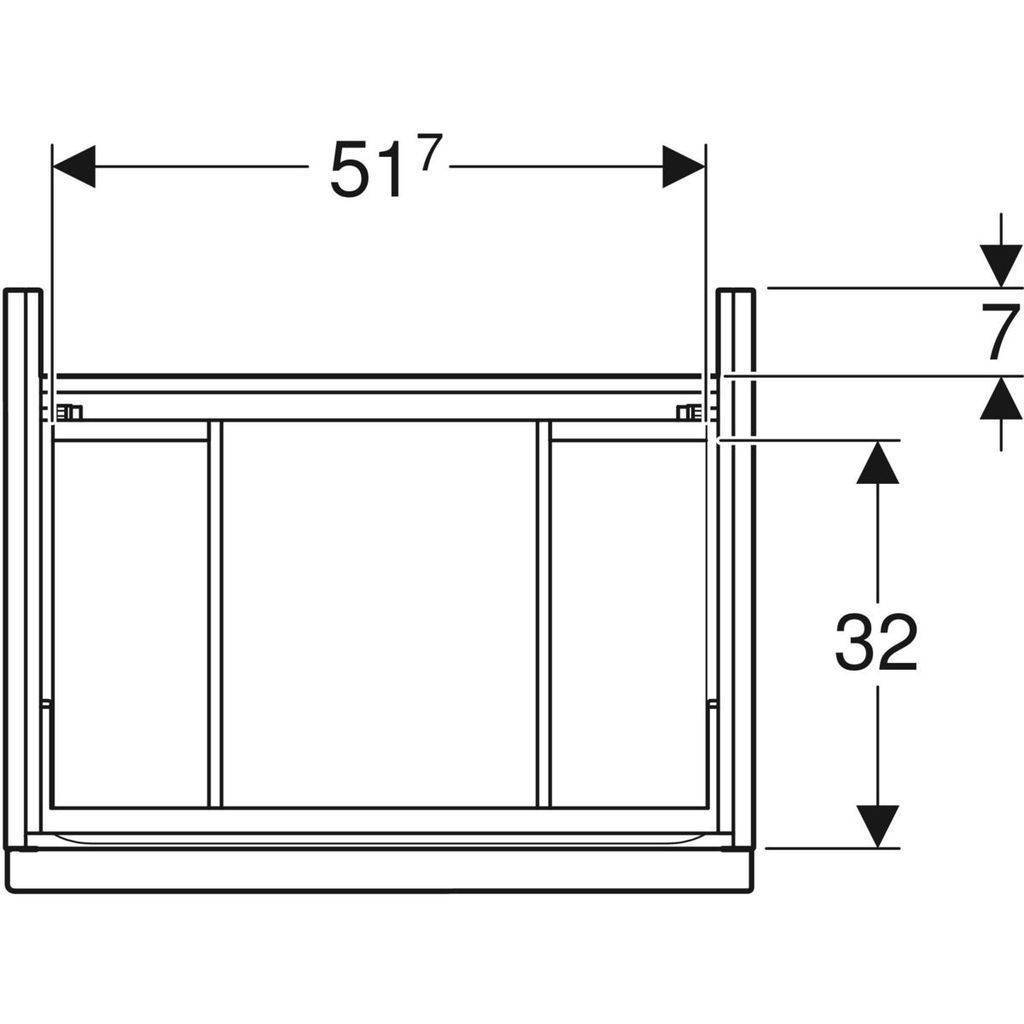 iCon Unterschrank für Waschtisch, mit zwei Schubladen, 60cm