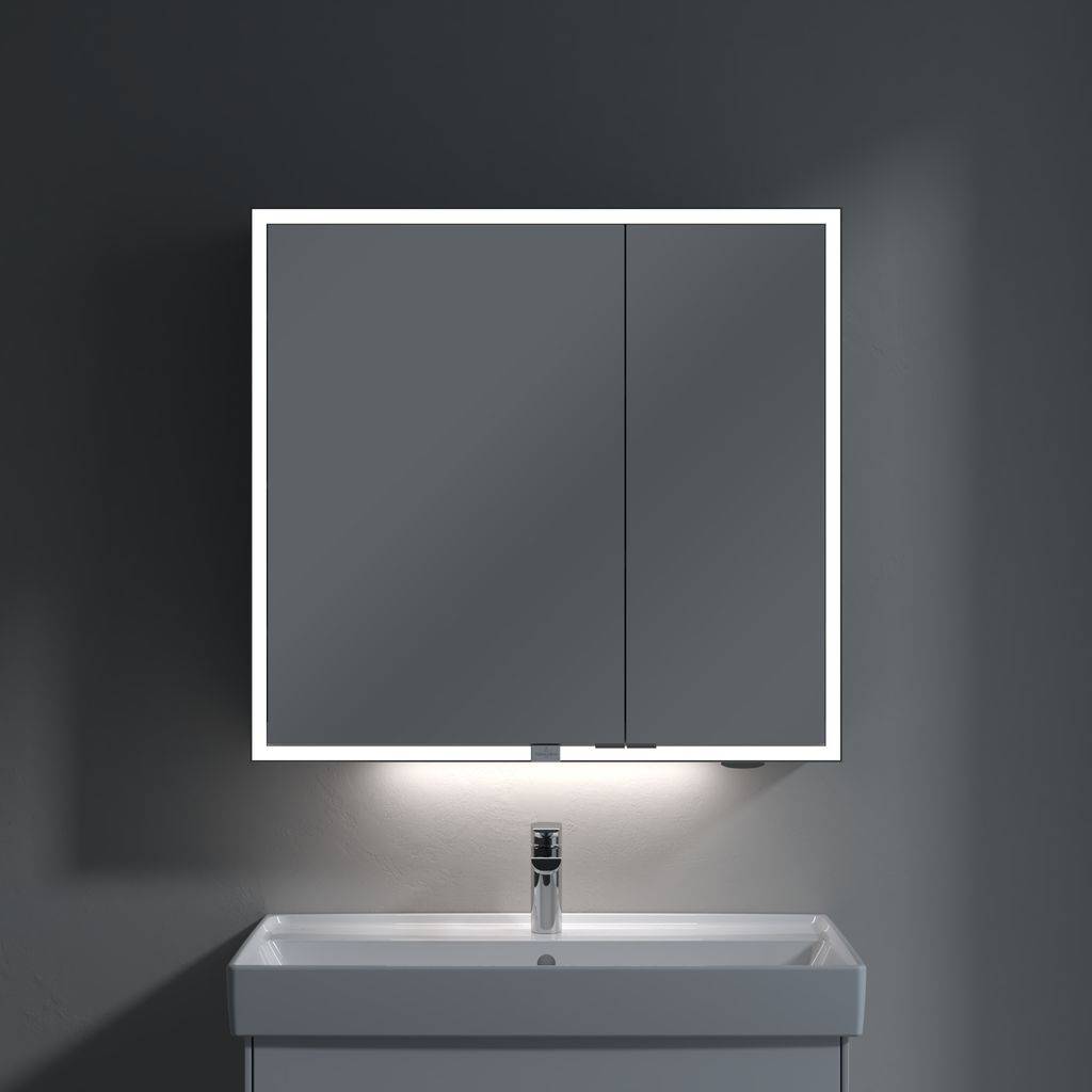 My View Now mirror cabinet 800 x 750 x 168mm, with sensor switch