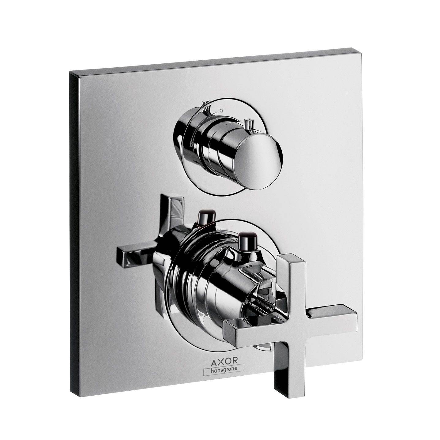 Citterio thermostat concealed with shut-off valve and cross handle