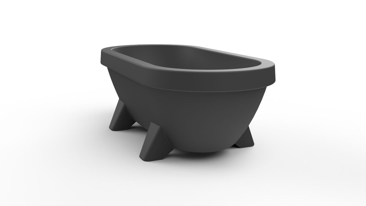 Freestanding garden bathtub