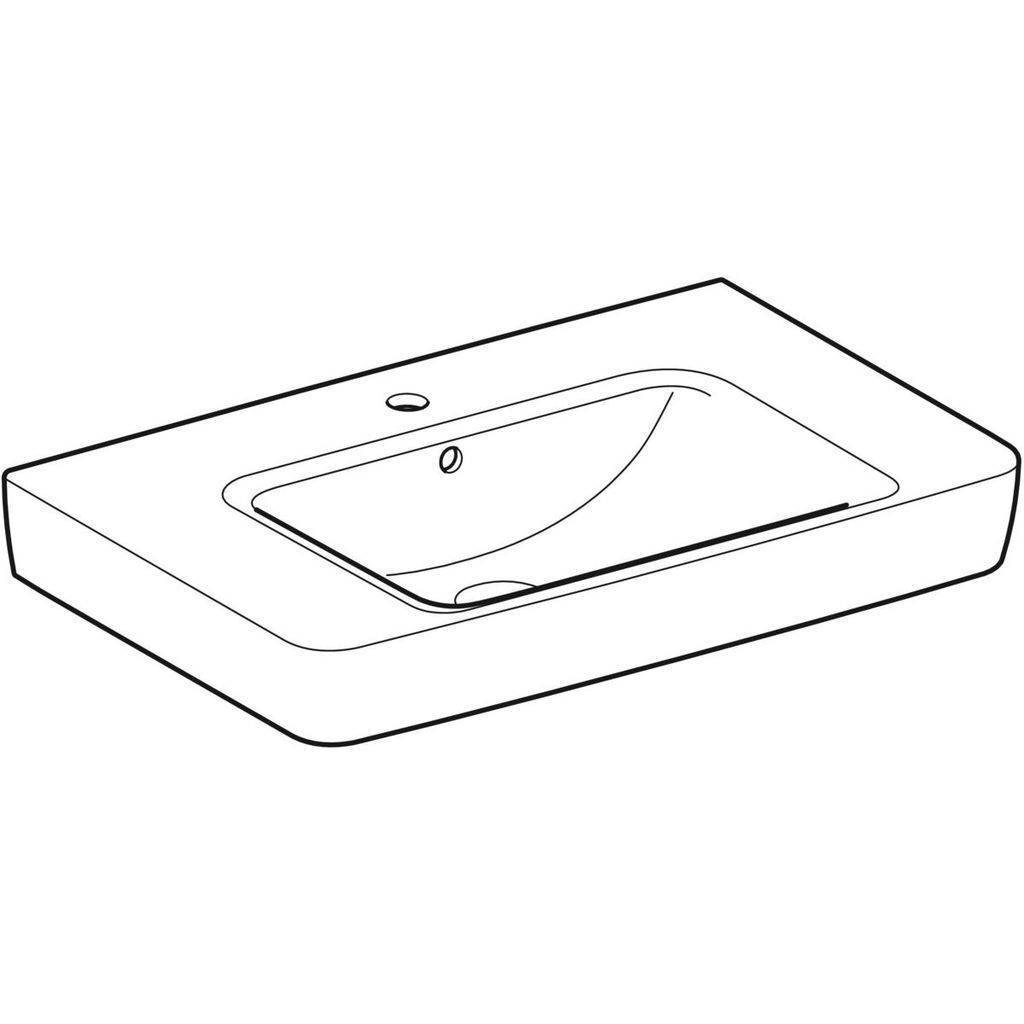 Renova Plan countertop washbasin with shelf 75cm