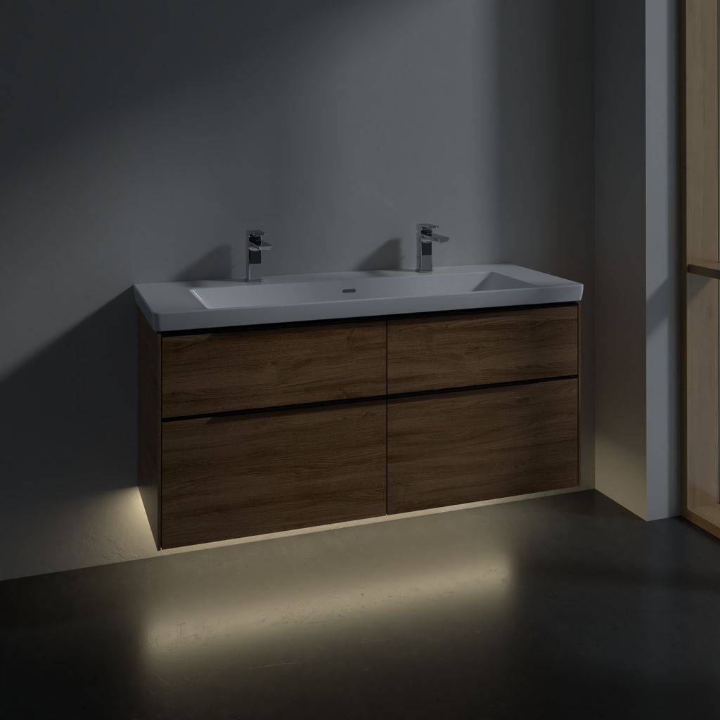 Subway 3.0 vanity unit 1272 x 576 x 478mm, with LED lighting