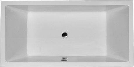 Starck rectangular bathtub, built-in version or for tub cladding, with two back slopes