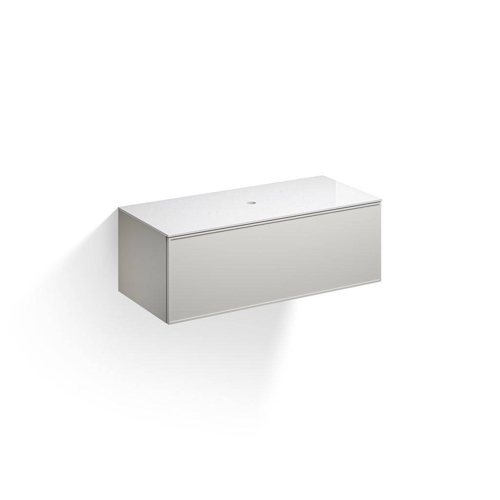 Arkta furniture module basin centered, 120cm, without tap hole, one drawer