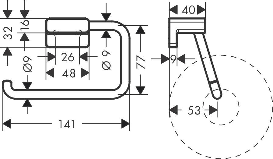 AddStoris Papierrollenhalter ohne Deckel