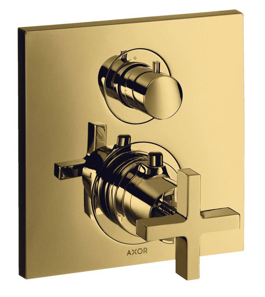 Citterio thermostat concealed with shut-off and diverter valve and cross handle