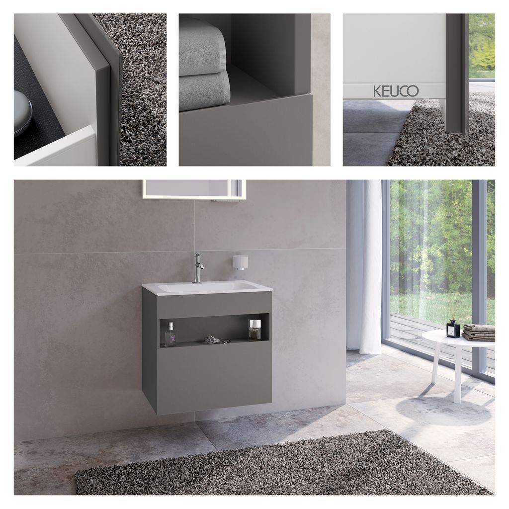 Stageline vanity base for ceramic washbasin, 650mm