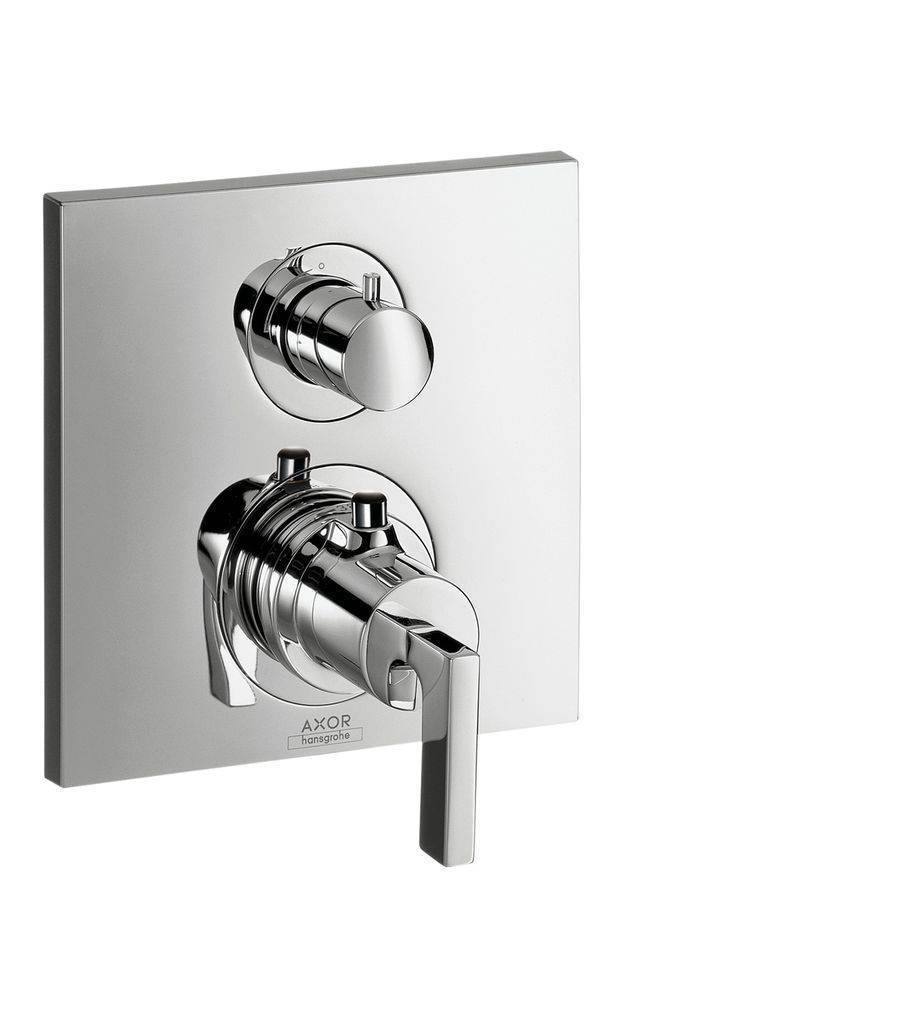 Citterio thermostat concealed with shut-off and diverter valve and lever handle