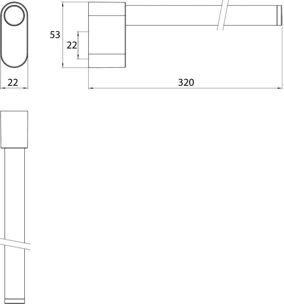 flow towel rail 1 arm