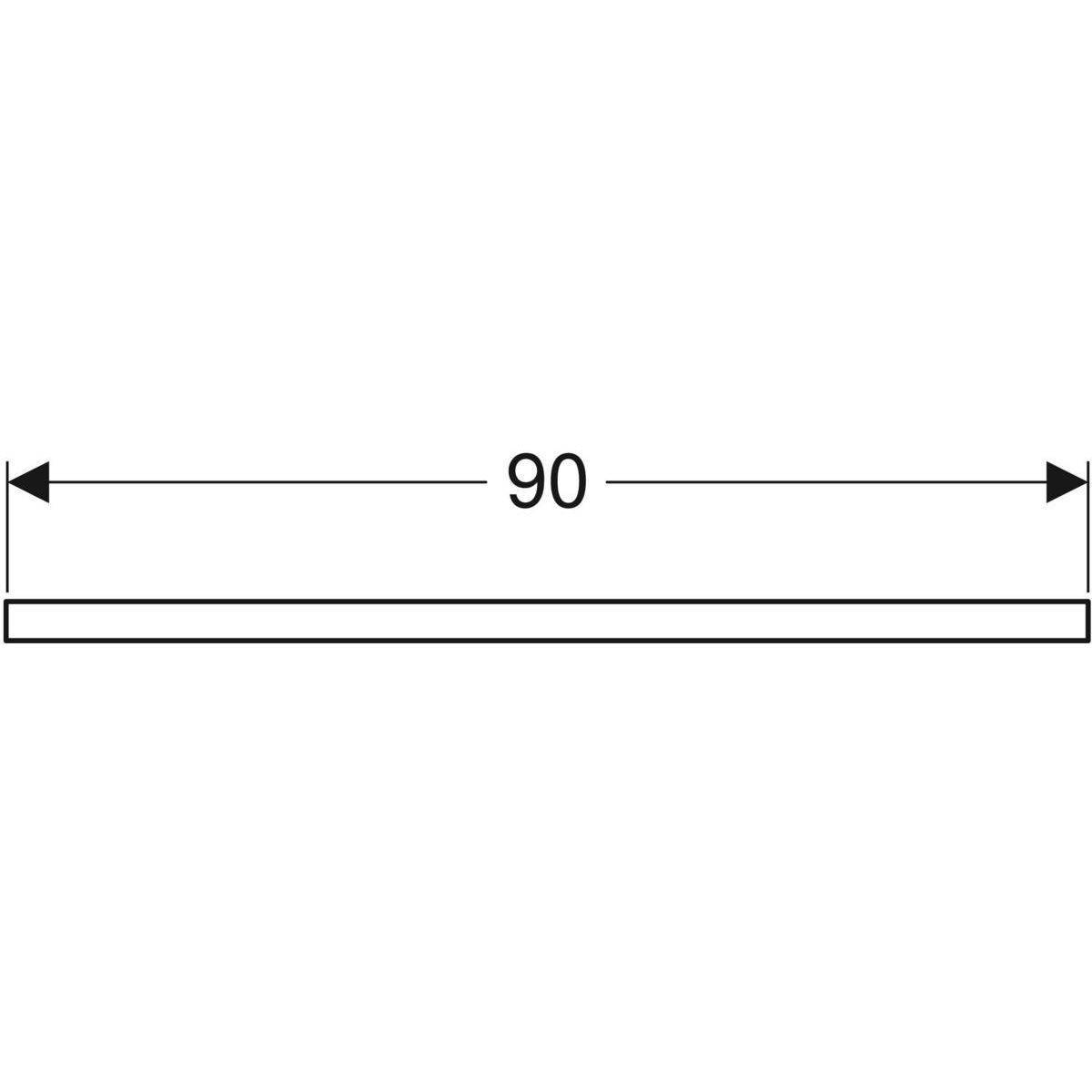 One Waschtischplatte Ausschnitt links, für Aufsatzwaschtisch Schalenform, 90cm