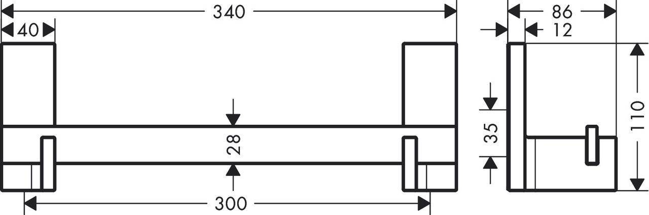 Universal Rectangular Holding Bar