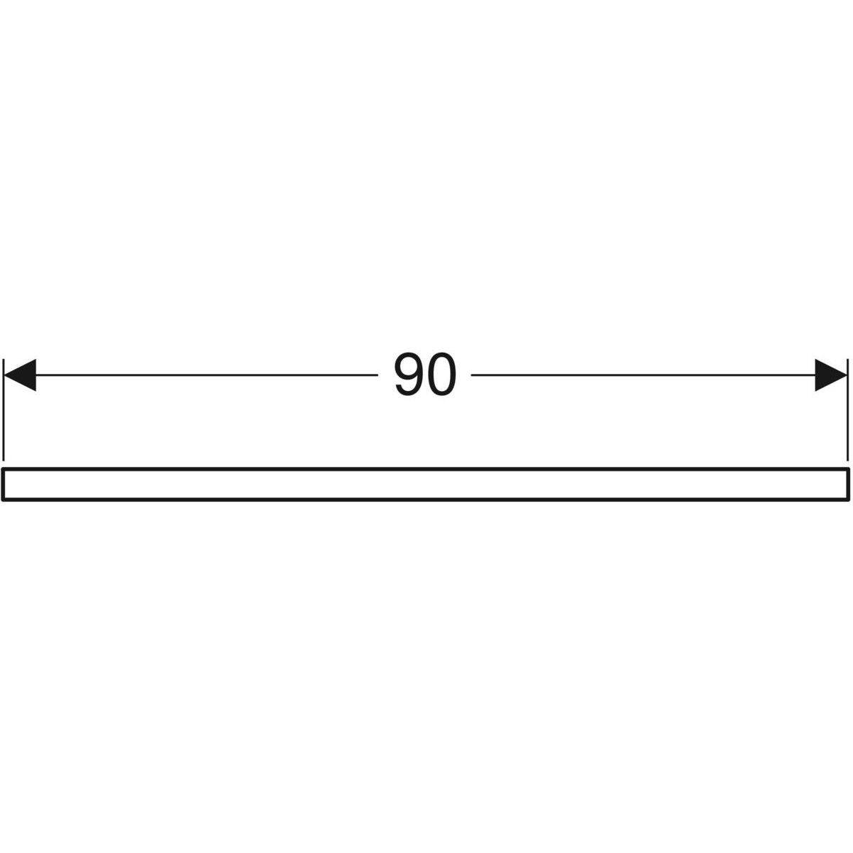 One Waschtischplatte Ausschnitt rechts, für Aufsatzwaschtisch, 90cm