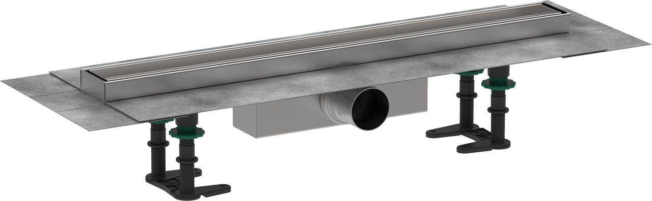 RainDrain Compact Komplettset Duschrinne 600mm befliesbar, für Standard-Installation