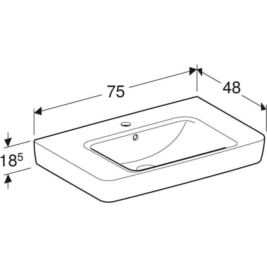 Renova Plan Waschtisch mit Ablagefläche 75cm