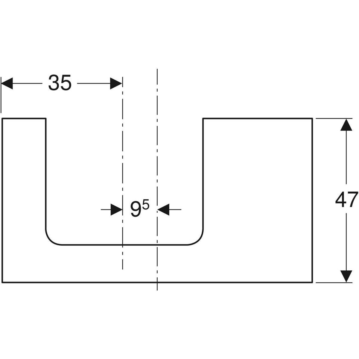 One Waschtischplatte Ausschnitt rechts, für Aufsatzwaschtisch, 90cm