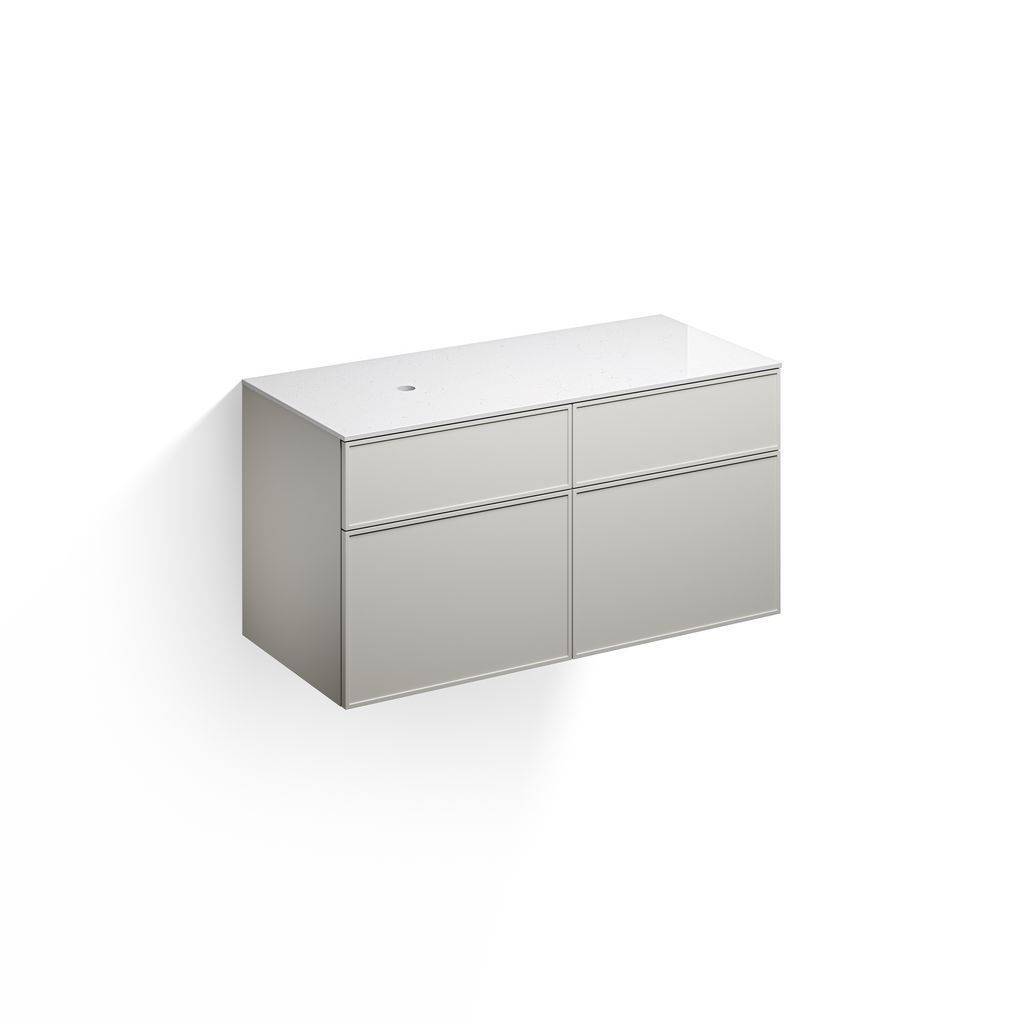 Arkta furniture module sink left, 120cm, without tap hole, four drawers