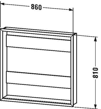 Installation set for LM mirror cabinets 861 x 139mm