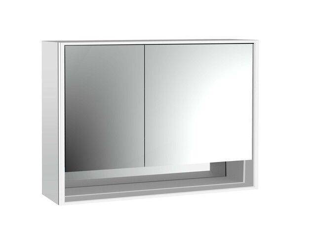 loft mirror cabinet with lower shelf, surface-mounted, 1000mm