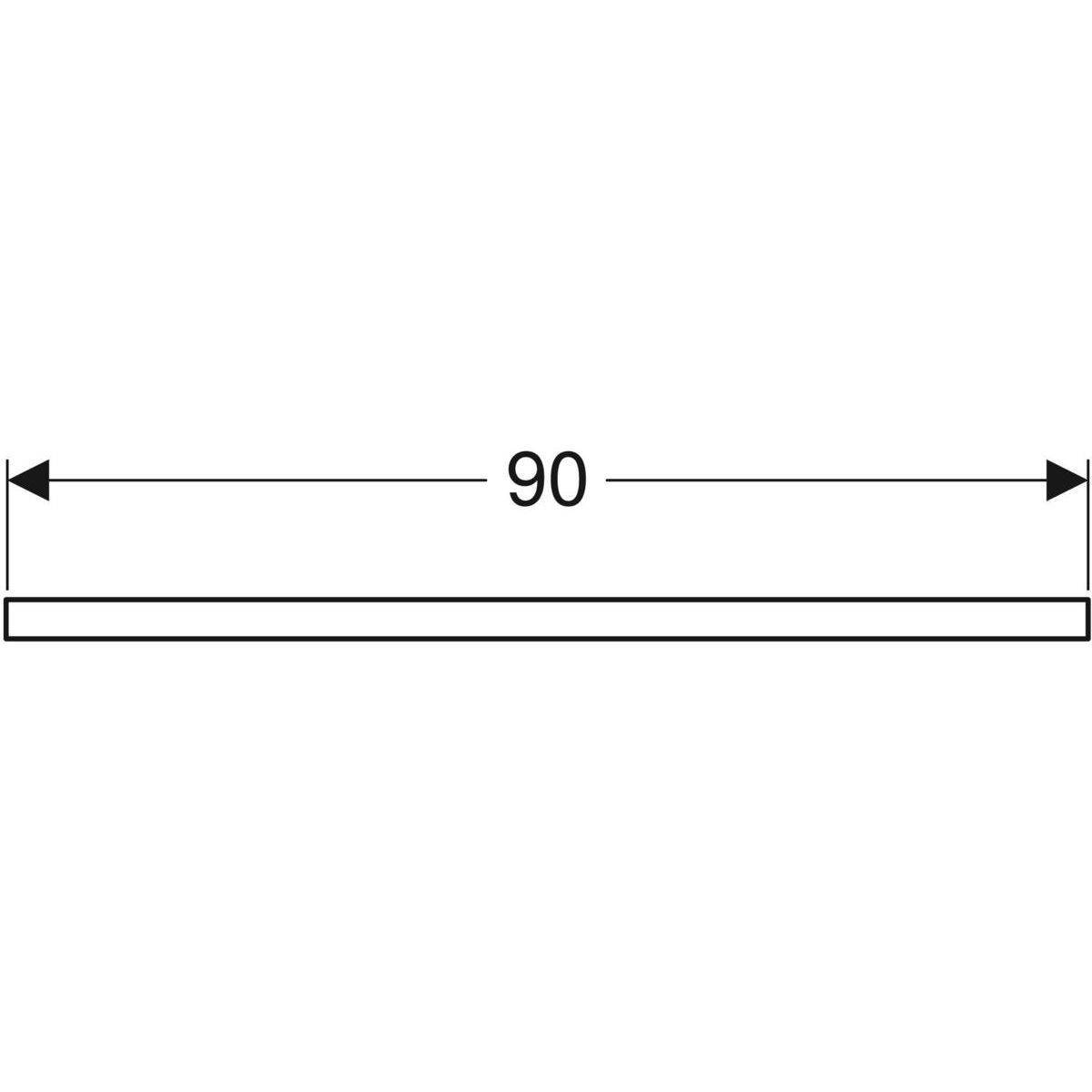 One Waschtischplatte Ausschnitt mittig, für Aufsatzwaschtisch, 90cm