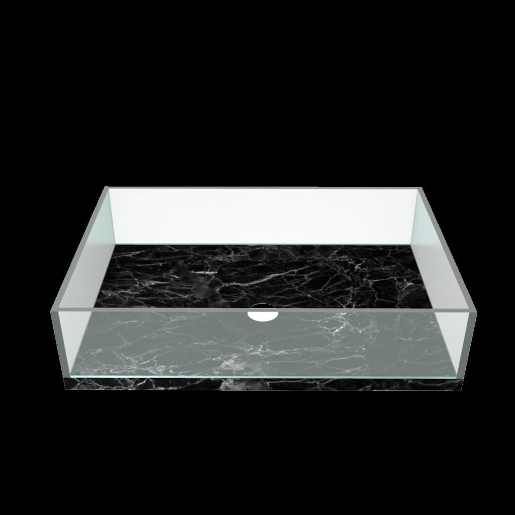 Skyline Large countertop basin VetroFreddo with AntiScratch