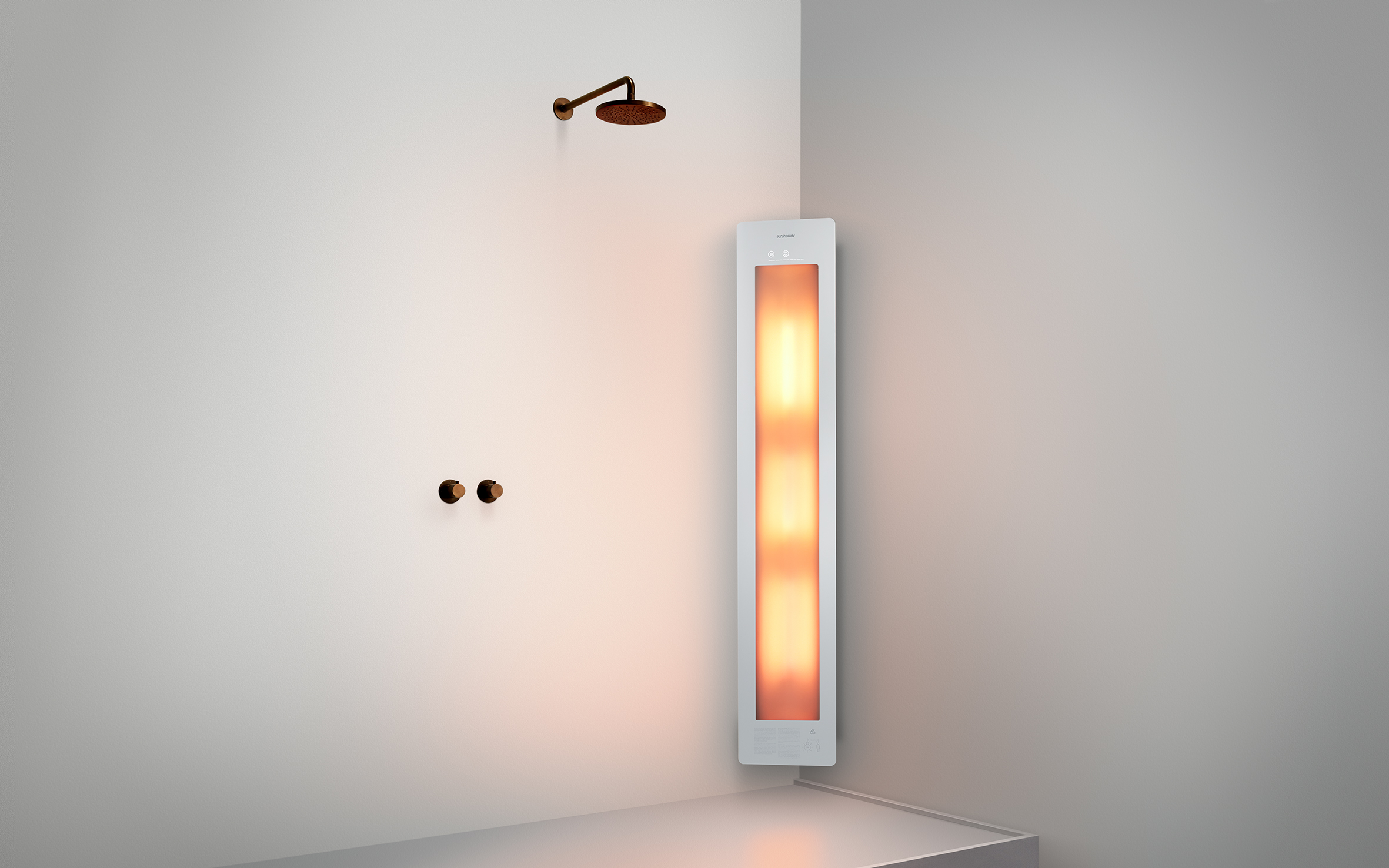 Round Line One/L infrared radiant heater for shower