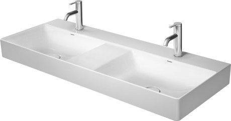 DuraSquare washbasin ground 1200 x 470mm, with 2 x 1 tap hole