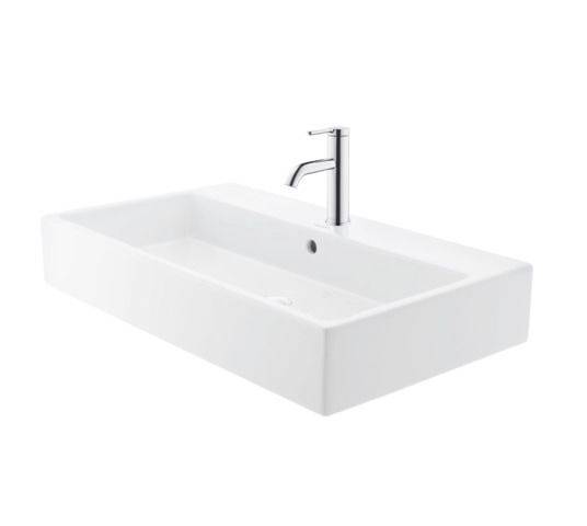 Vero Air furniture washbasin, 800 x 470mm, with tap hole, with overflow