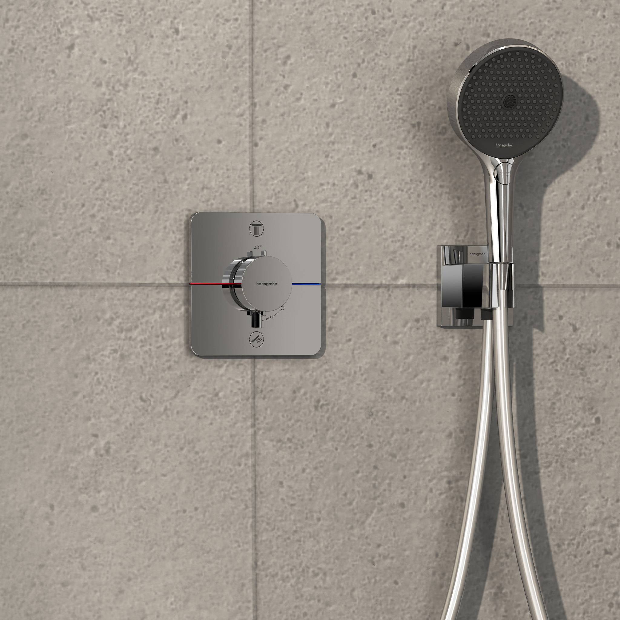 ShowerSelect Comfort Q Thermostat Unterputz für 2 Verbraucher