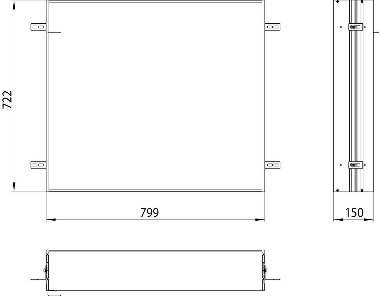 asis prime 2 Einbaurahmen 800mm