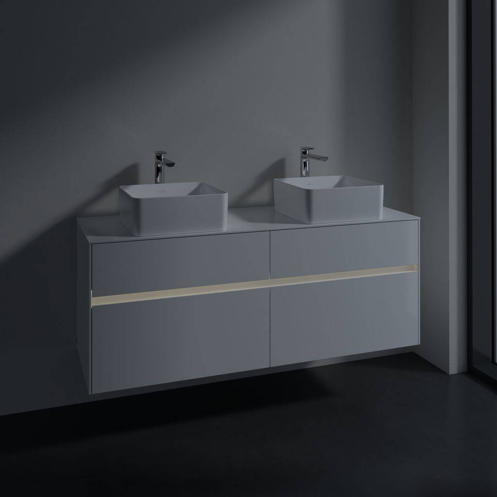 Collaro vanity unit 1400 x 548 x 500mm, with LED lighting