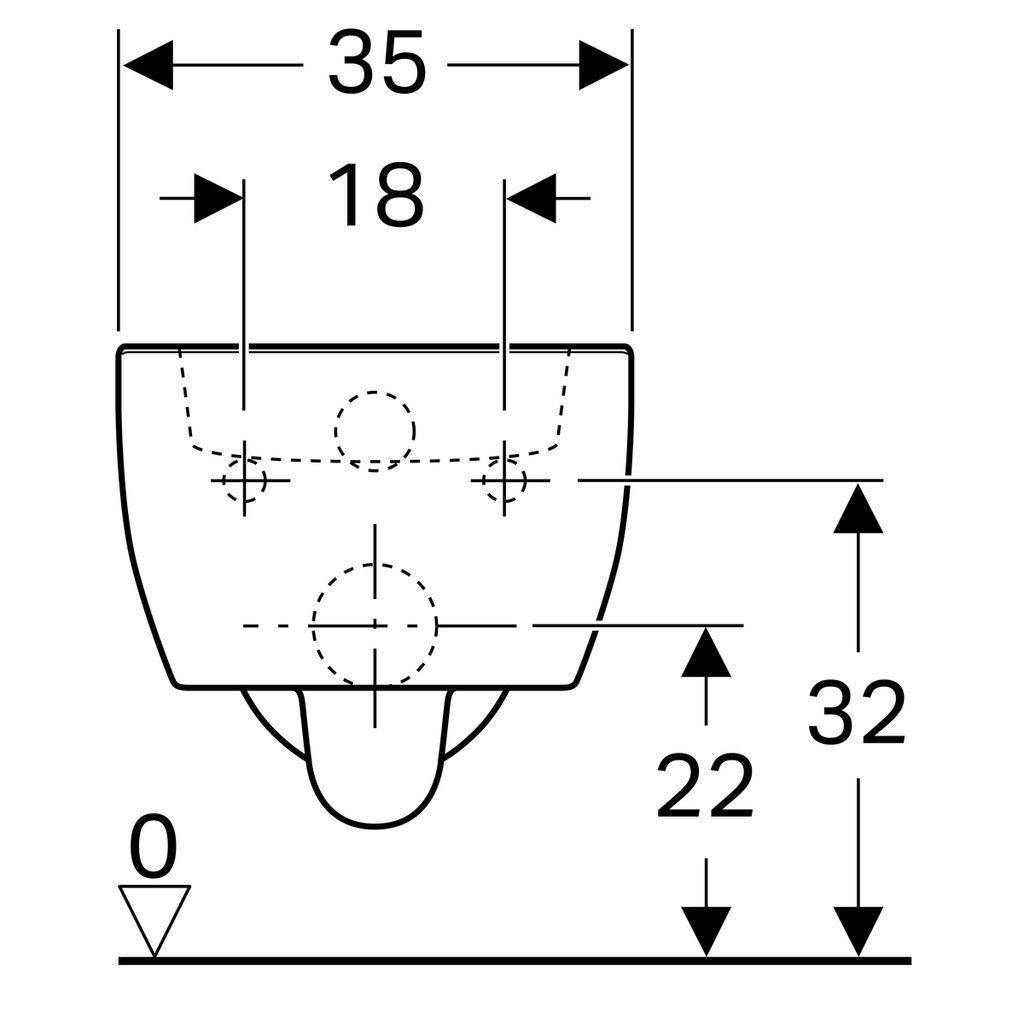 iCon xs Tiefspül-WC, kurz, 4,5/6l, wandhängend