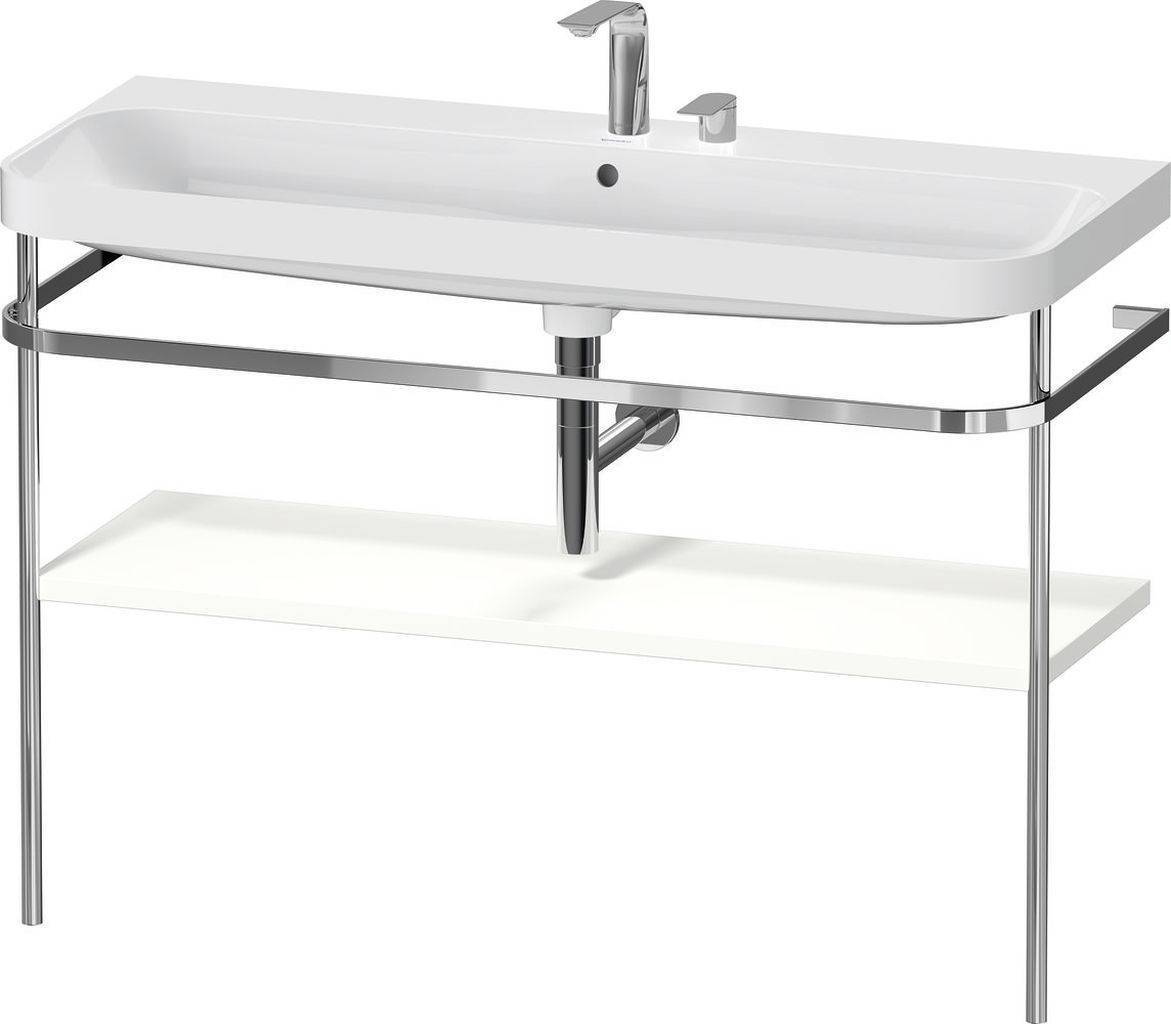 Happy D.2 Plus furniture washbasin c-shaped with metal bracket, floor standing, 1175 x 490mm