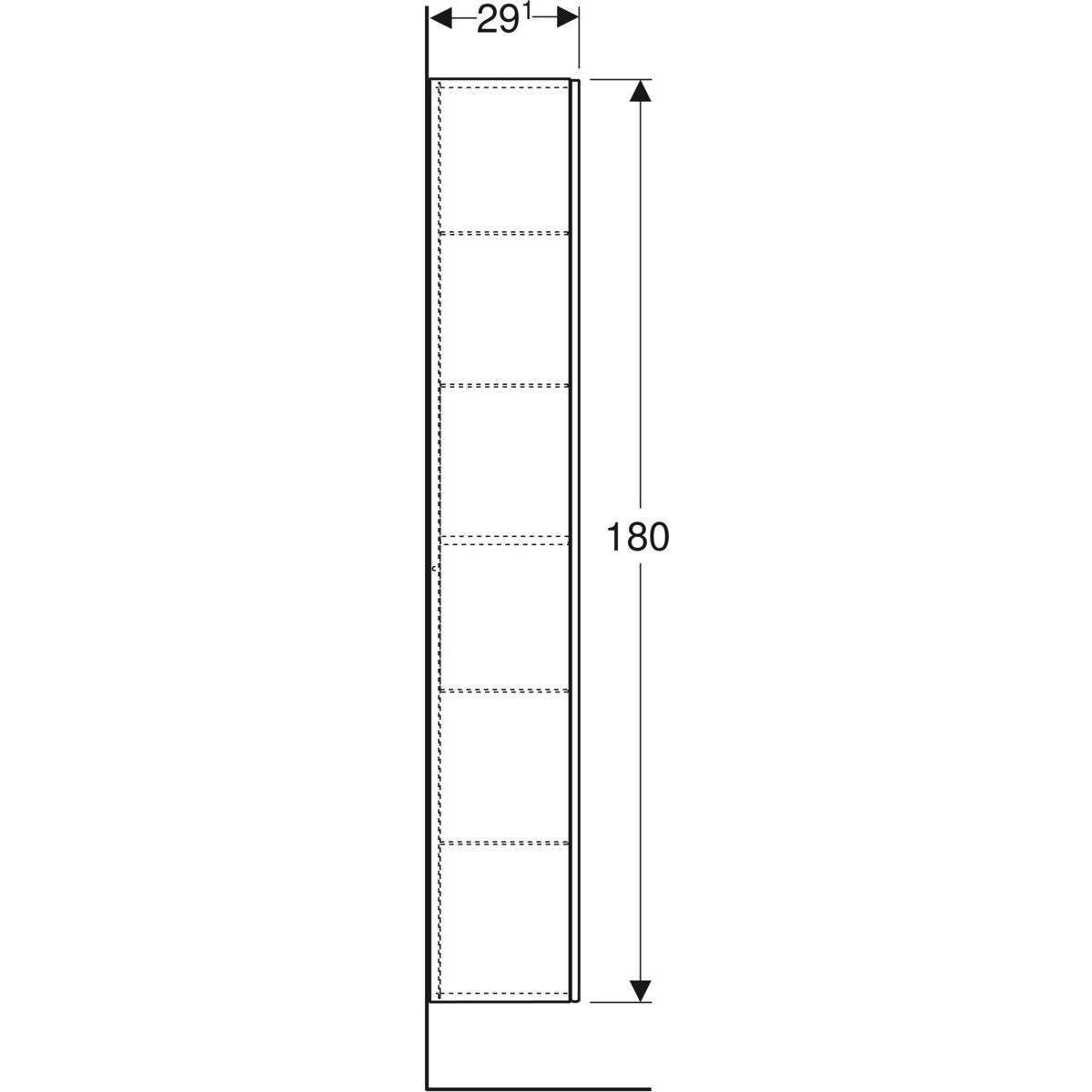 One tall cabinet