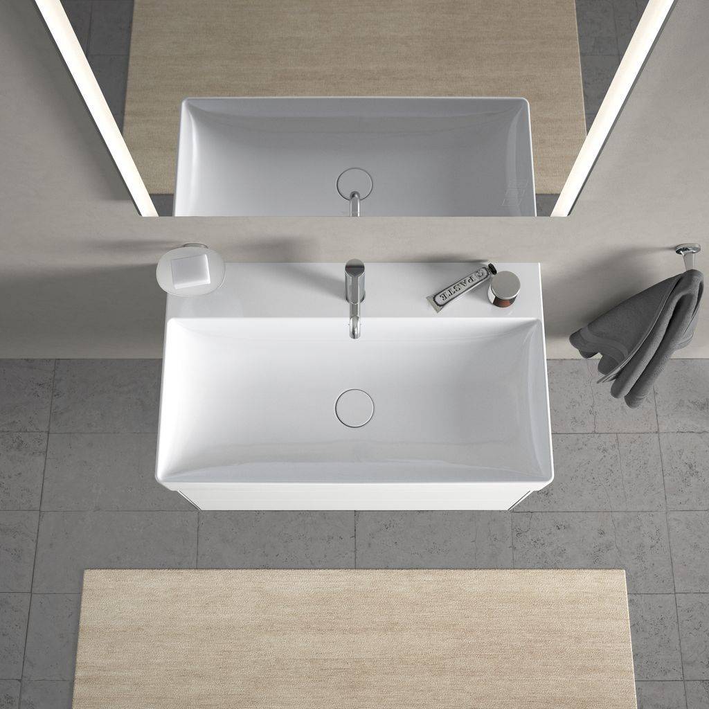 DuraSquare furniture washbasin 800 x 470mm, with tap hole