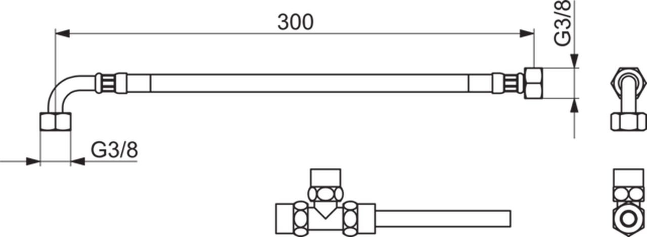 Connection pipe 300mm