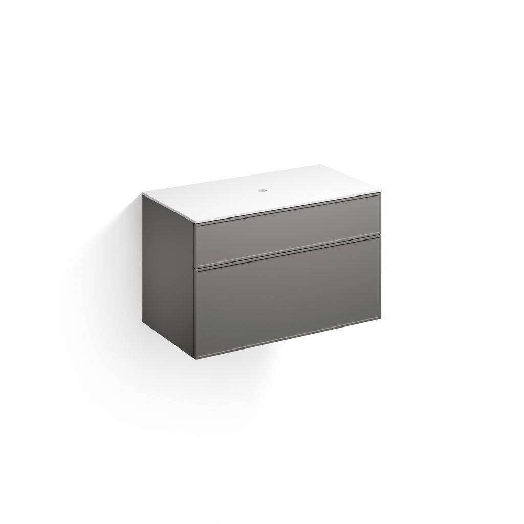 Arkta furniture module basin center, 100cm, without tap hole, two drawers