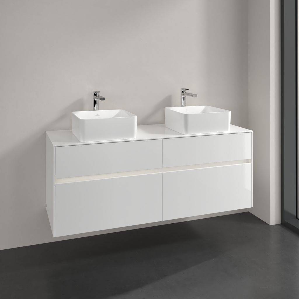 Collaro vanity unit 1400 x 548 x 500mm, with LED lighting