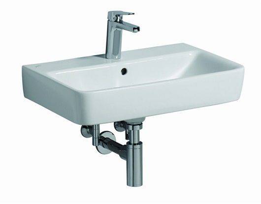 Renova Comprimo washbasin, 600 x 370mm, with tap hole, with overflow