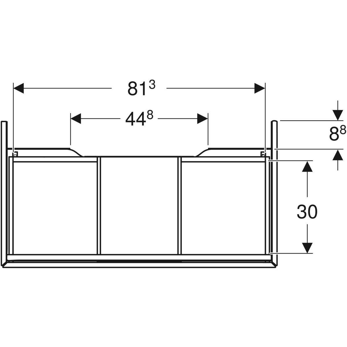 ONE base cabinet for washbasin, 1 drawer, 90cm