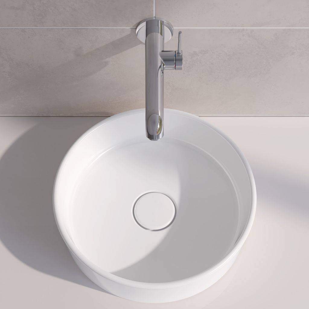 Stageline ceramic countertop washbasin 400mm