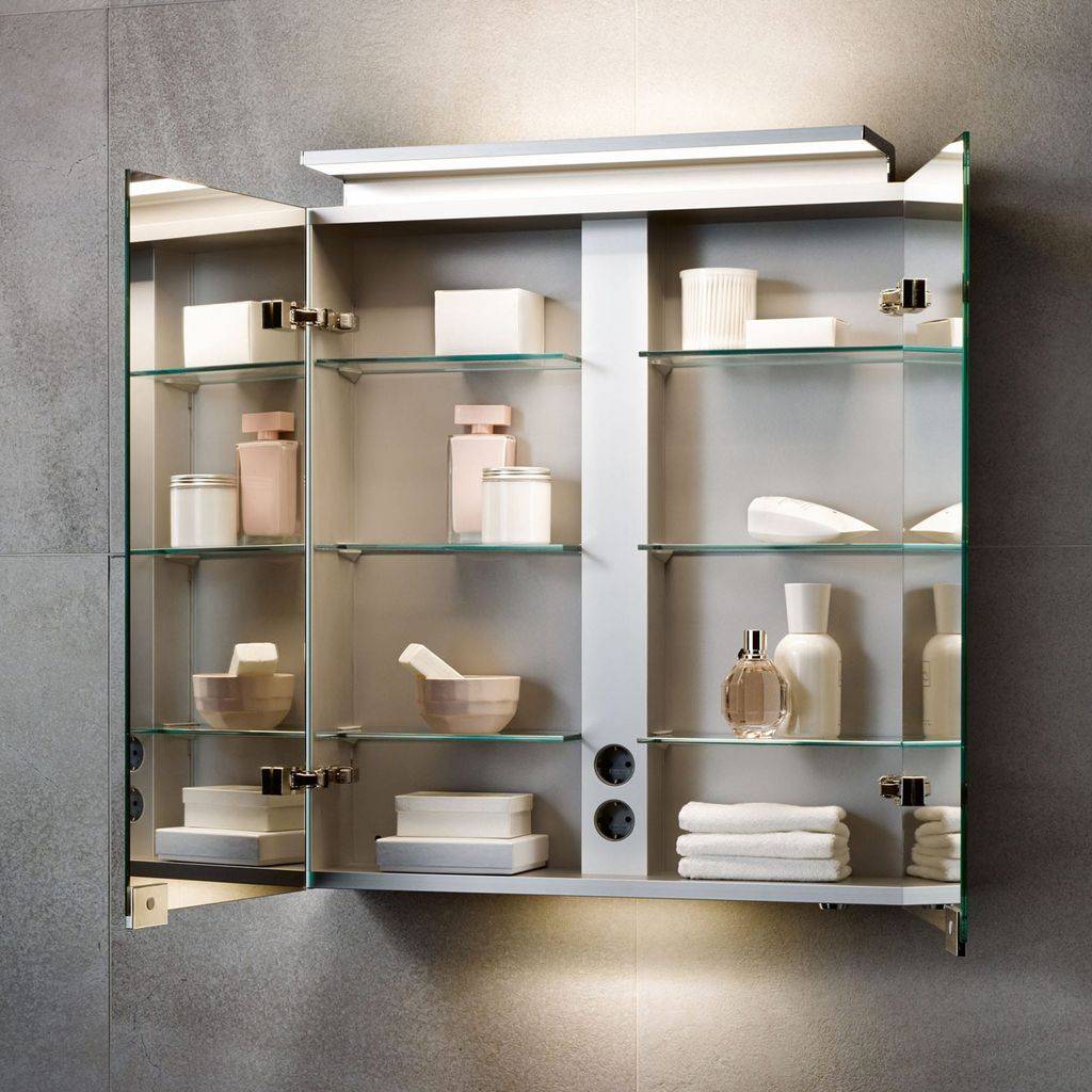 Royal L1 mirror cabinet with LED lighting 2-door, 800 x 742 x 150mm