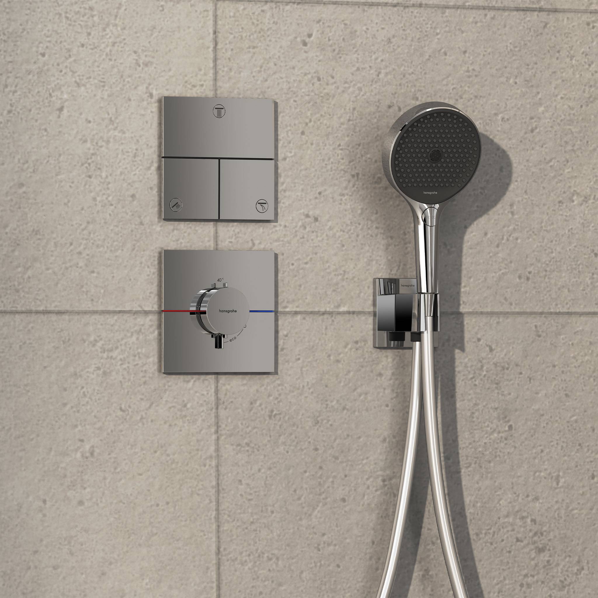 ShowerSelect Comfort E flush-mounted thermostat for 1 consumer