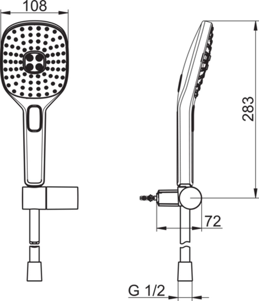 ActiveJet hand shower with shower holder