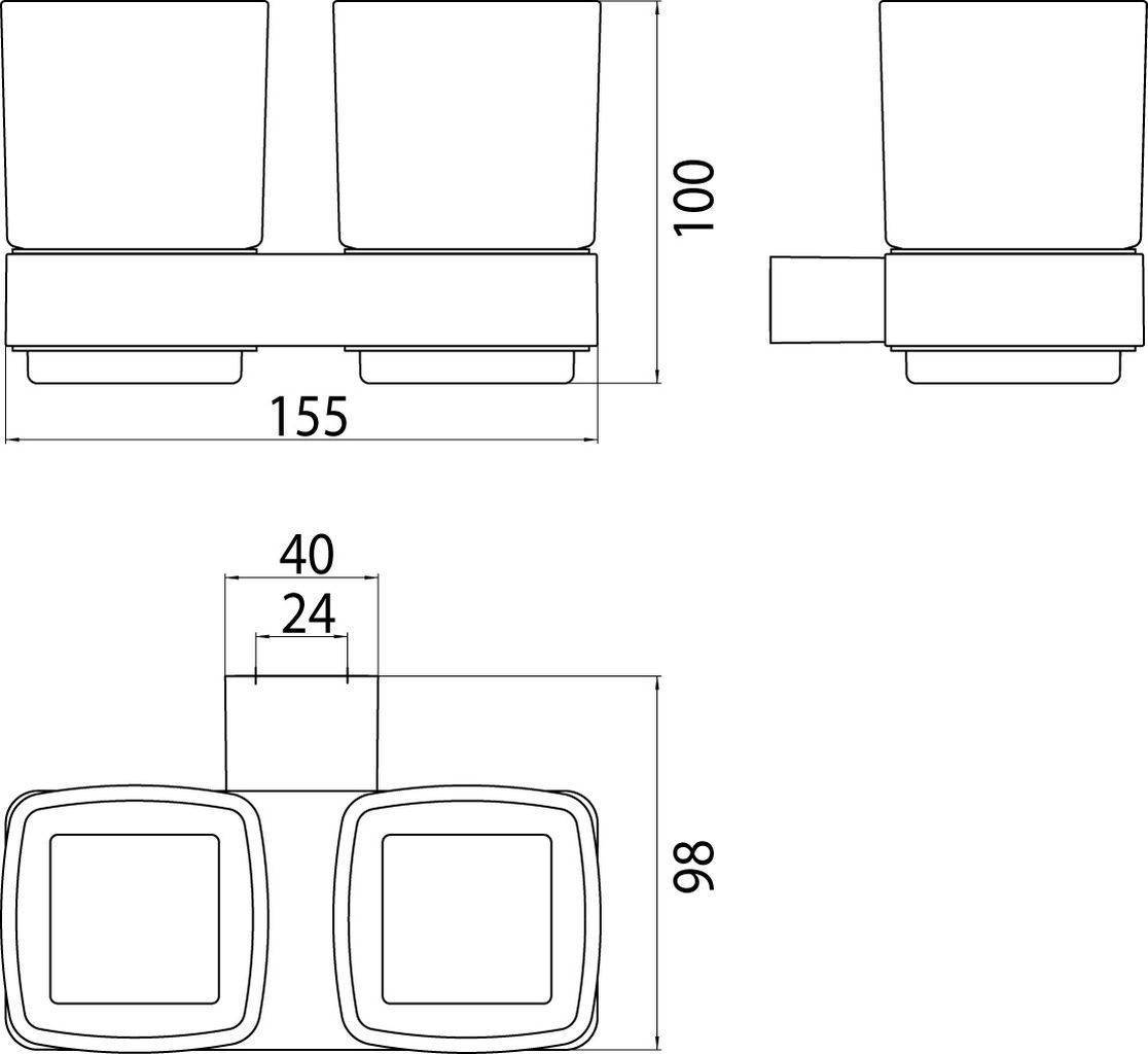 loft double glass holder