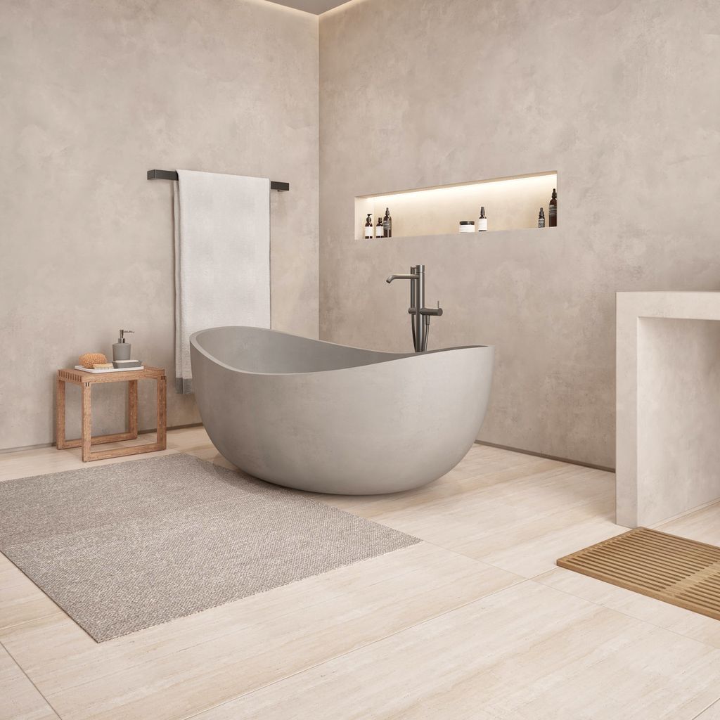 freistehende Badewanne Beton IDEA.SENSE-D5