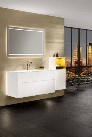 Finion cabinet washbasin with tap hole, with concealed ViFlow overflow, 1200 x 500mm