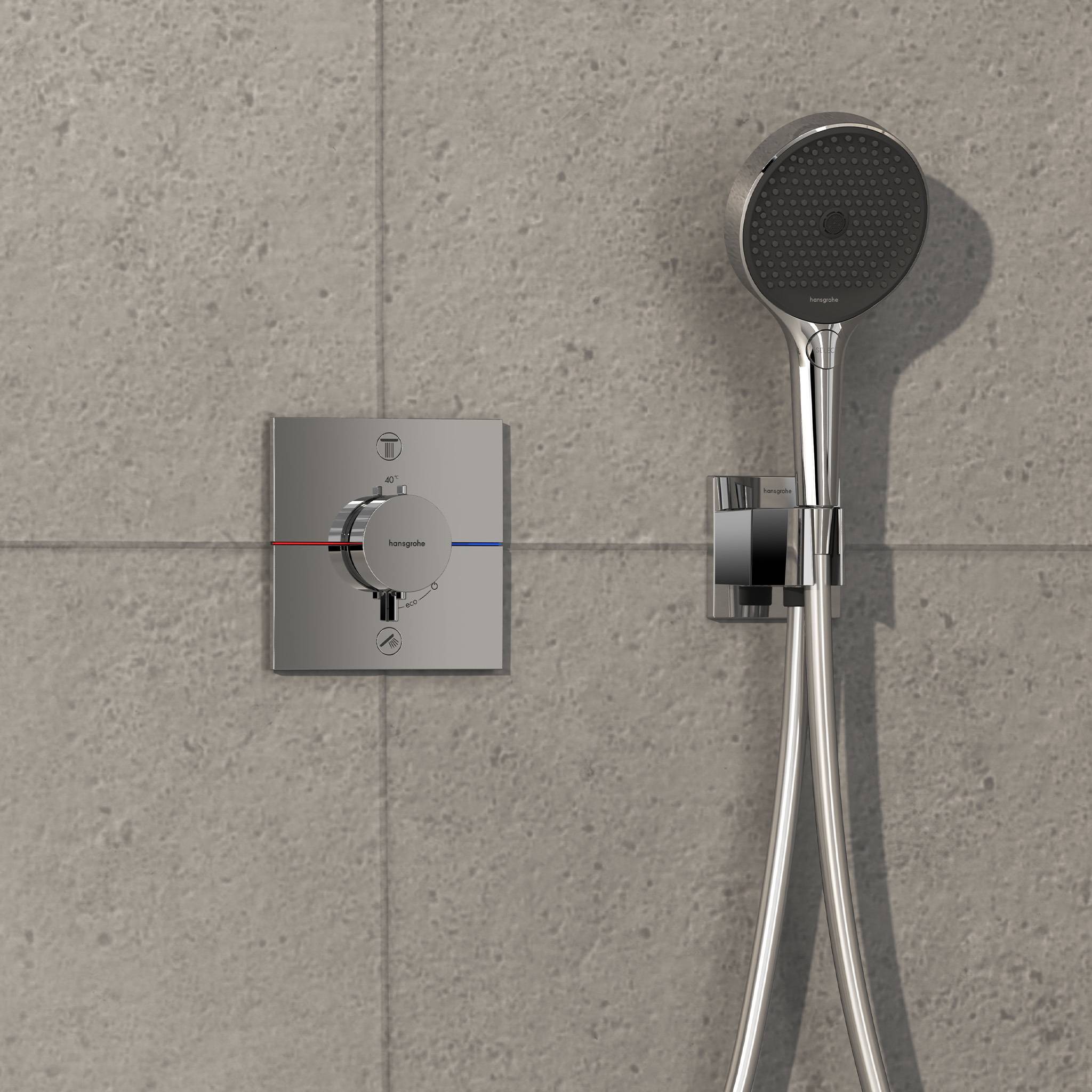 ShowerSelect Comfort E Thermostat Unterputz für 2 Verbraucher