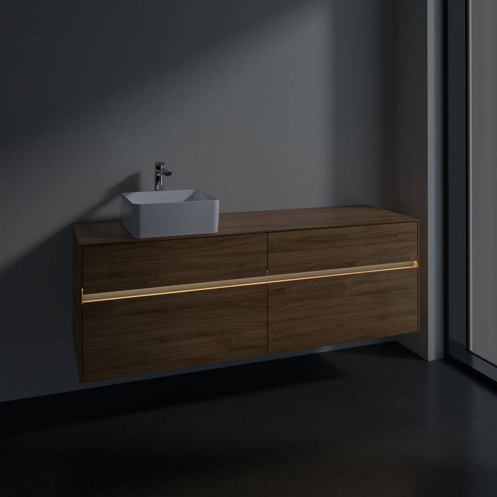 Collaro vanity unit 1600 x 548 x 500mm, with LED lighting